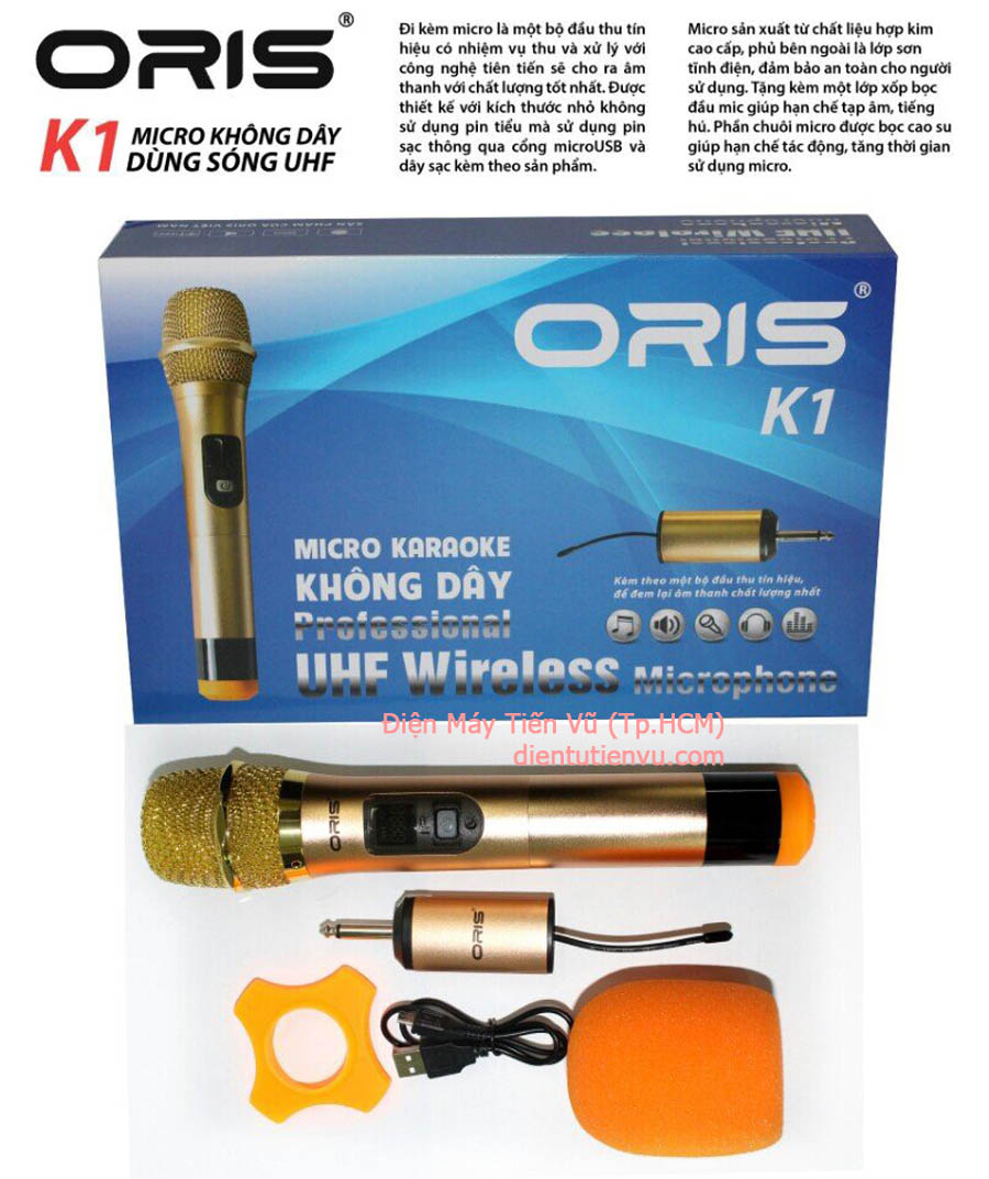 Micro không dây đa năng cao cấp UHF Wireless ORIS K1