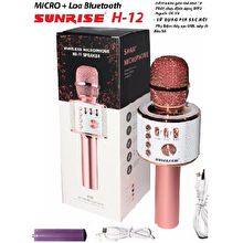 Micro kèm loa Bluetooth sunrise H-12 - Thiết bị Karaoke Cá Nhân