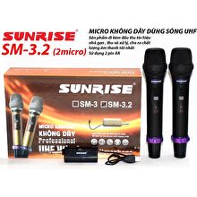 Micro không dây sunrise SM-3.2 (loại 2 mic)