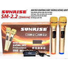 Micro không dây sunrise SM-2.2 (loại 2 mic)