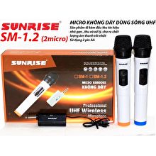 Micro không dây sunrise SM-1.2 (loại 2 mic)