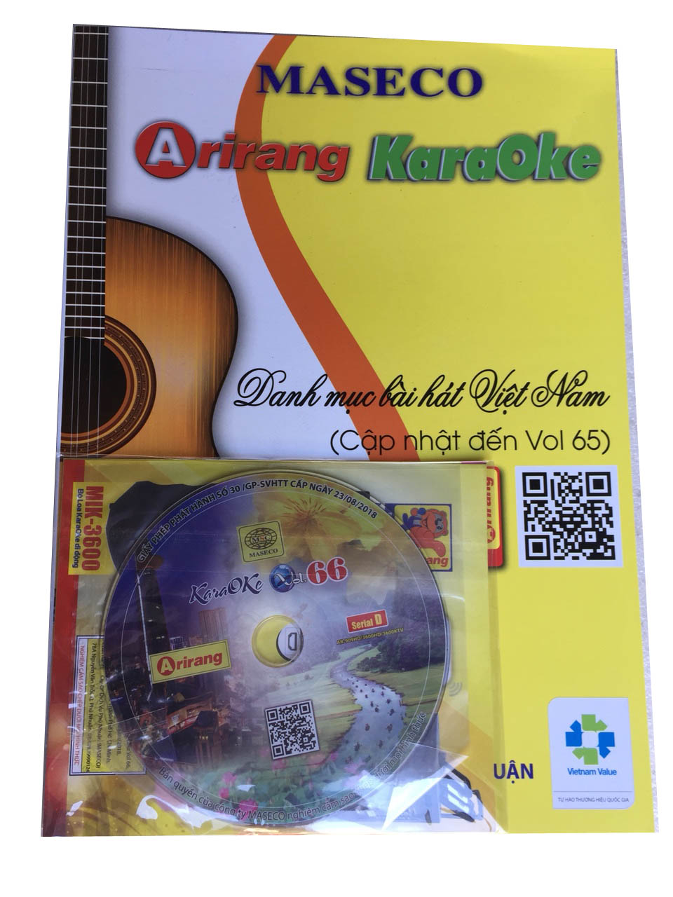 Đĩa Karaoke Arirang mới nhất Vol 66 (SERIAL D)