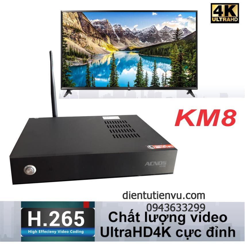 Đầu karaoke Acnos KM8 UltraHD 4K (Kèm USB 16G File Karaoke nhạc Midi và Youtube)