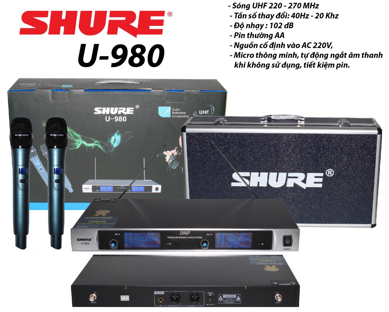 Micro Không Dây Shure U-980