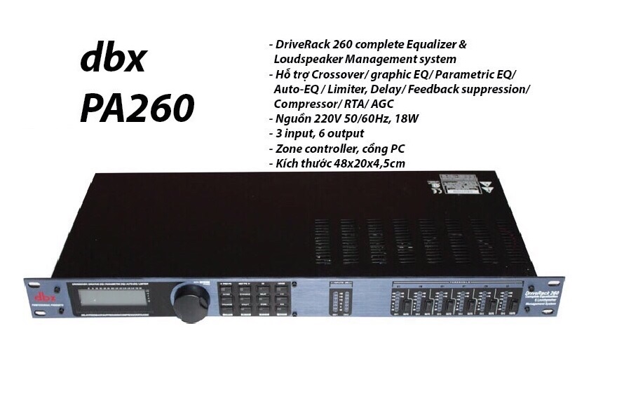 Thiết bị xử lí âm thanh DIVERACK DBX PA-260