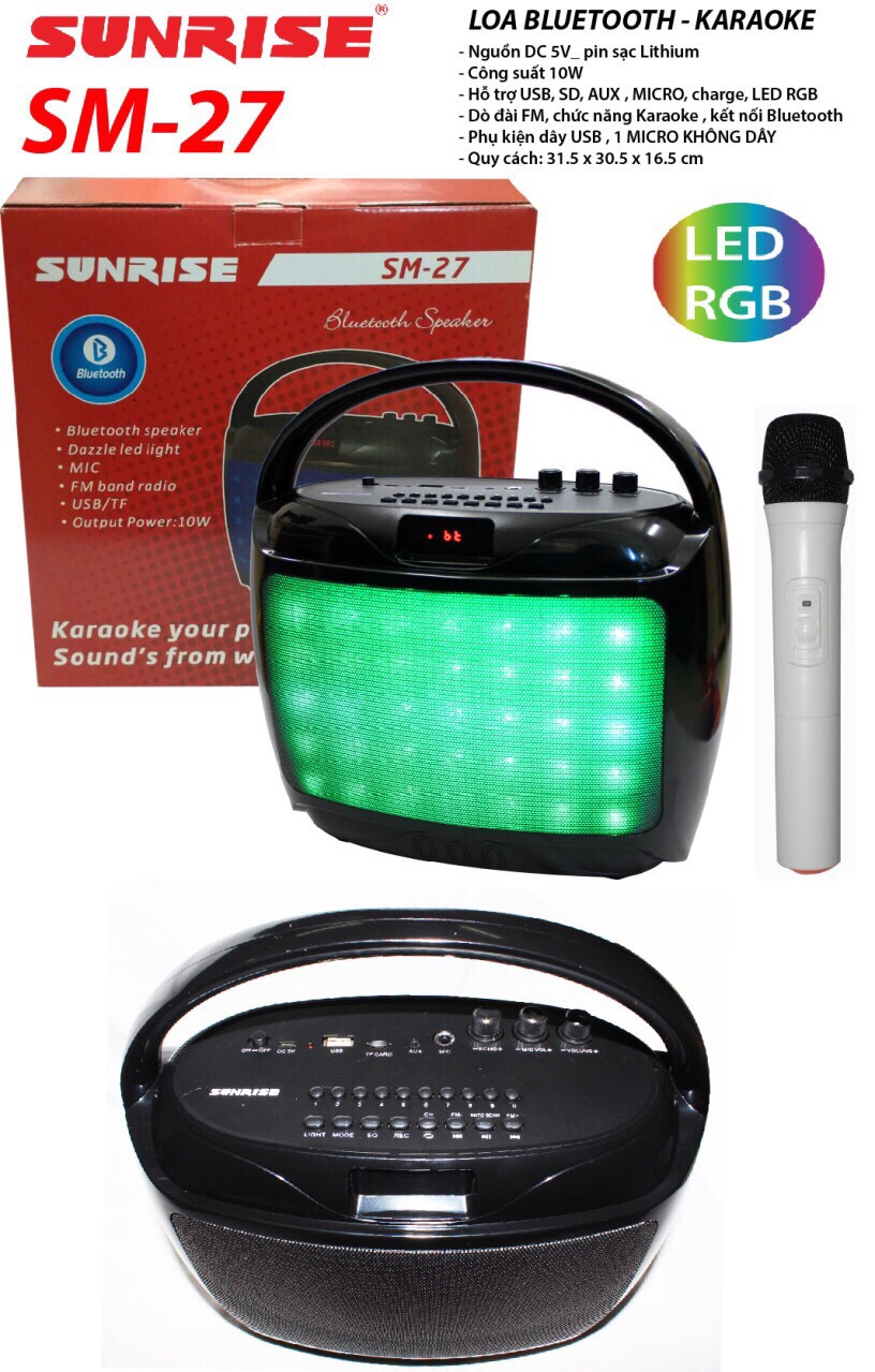 Loa Nghe Nhạc Bluetooth SUNRISE SM-27