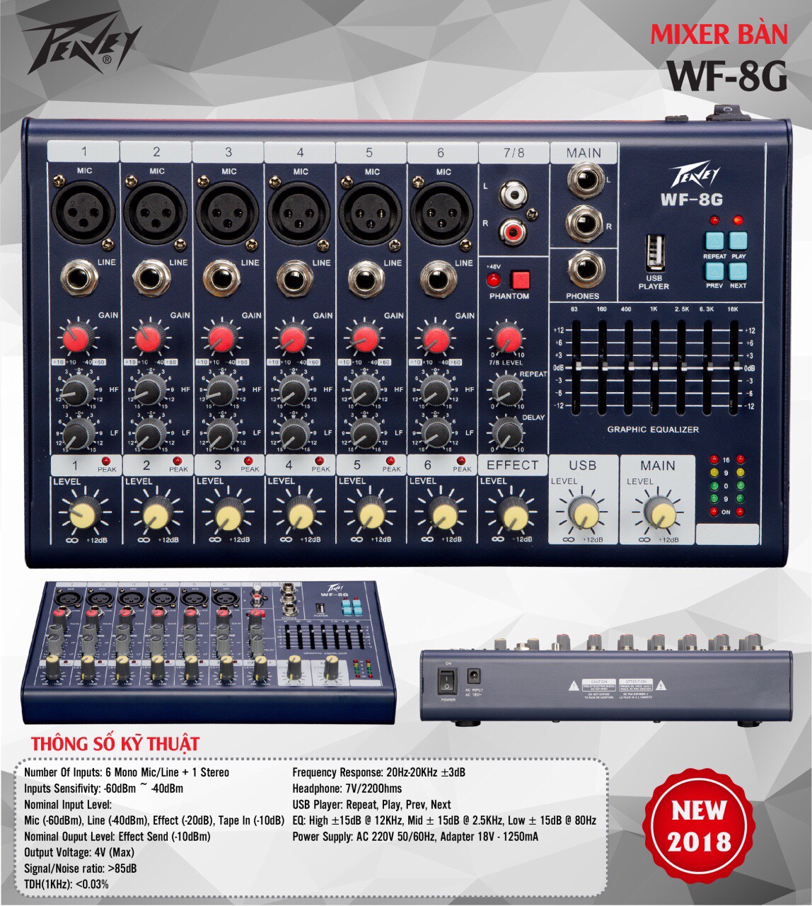 Mixer bàn WF-8G