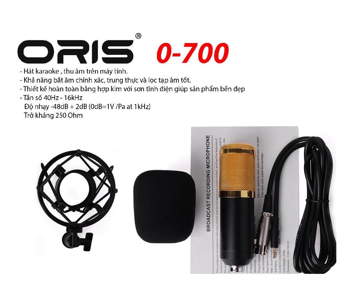 BỘ MICRO THU ÂM LIVE STREAM ORIS O-700