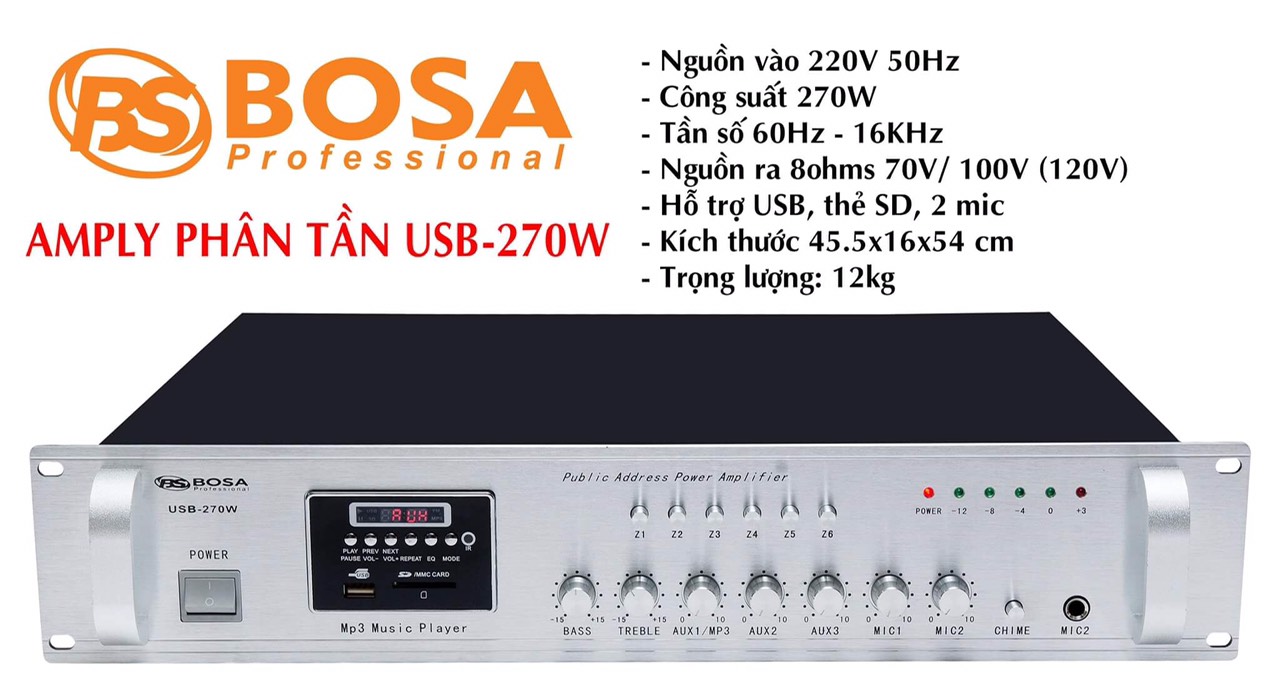 Amply phân tần Bosa USB-270W