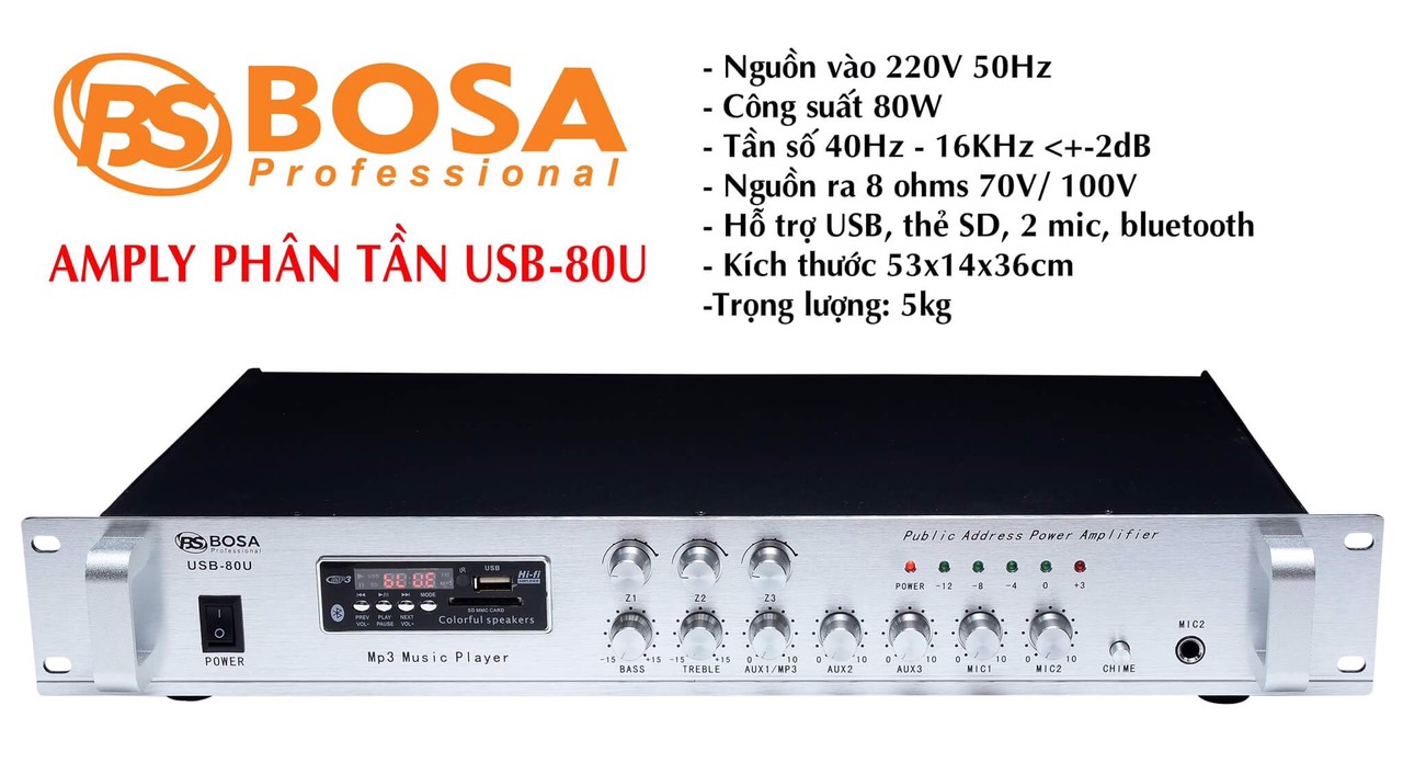 Amply Phân Tần Bosa USB-80U