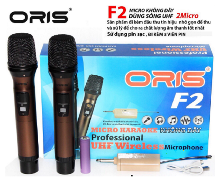 Bộ 2 Micro không dây UHF ORIS F2