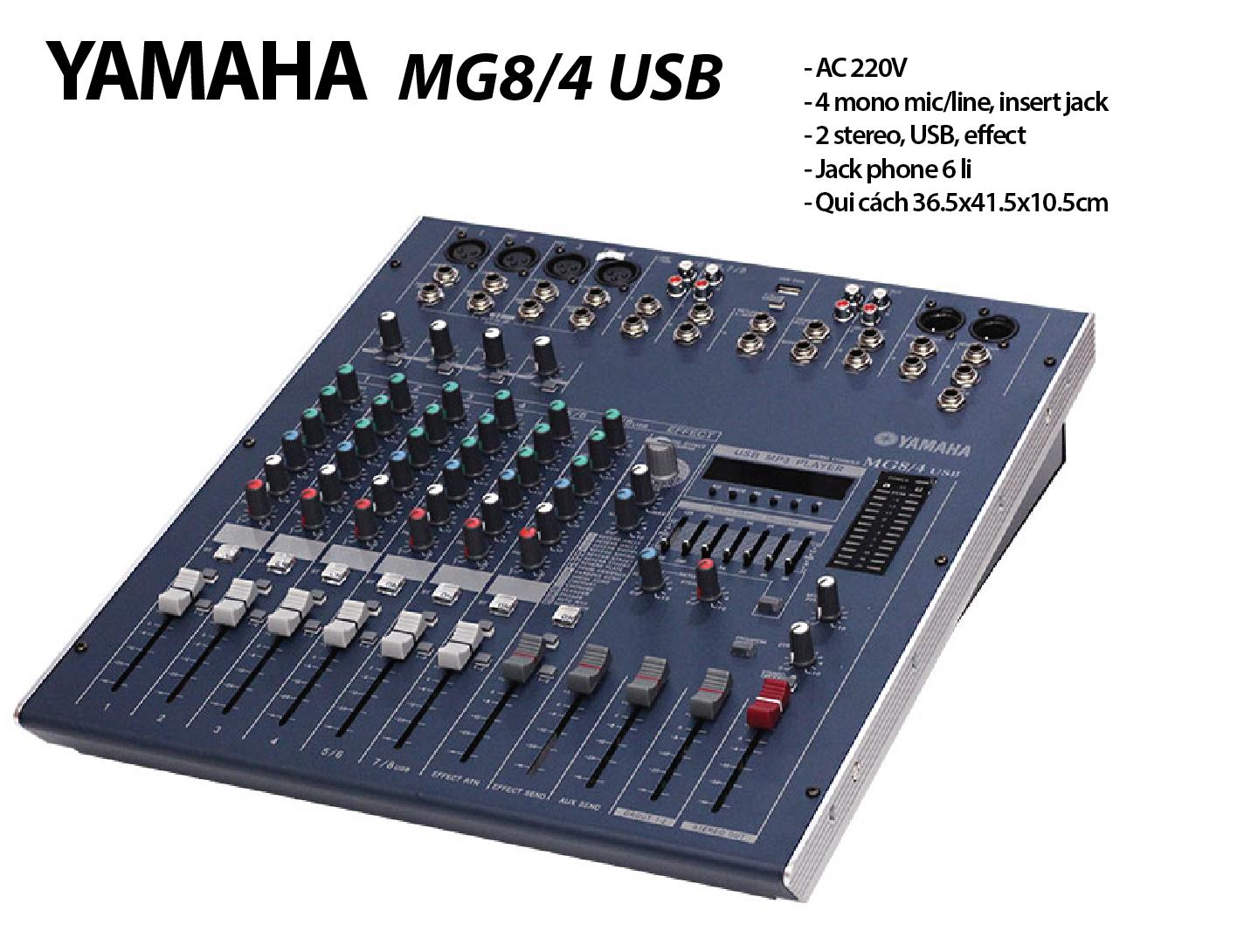 Mixer Yamaha MG8 - 4USB