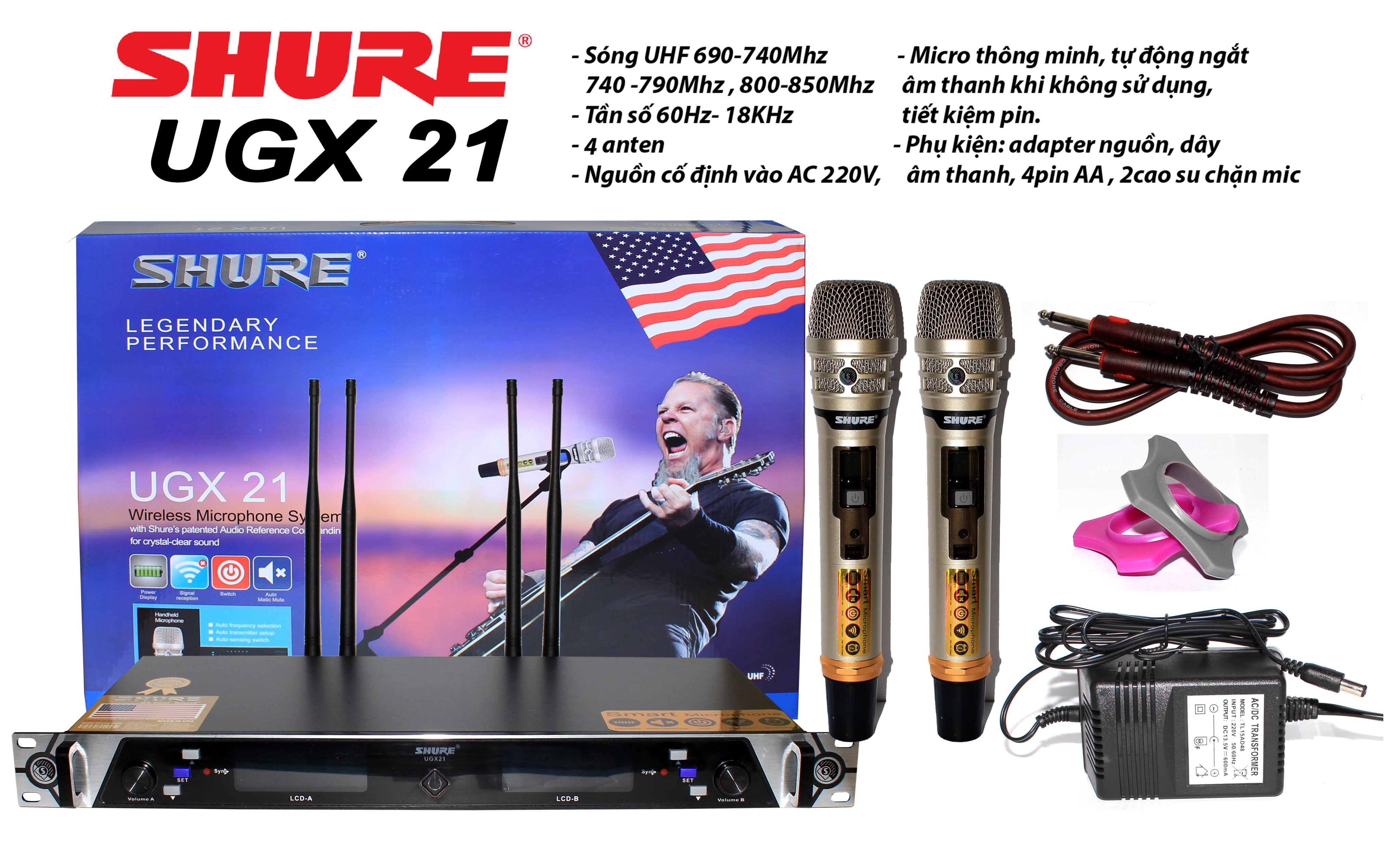 Micro không dây cao cấp Shure UGX21