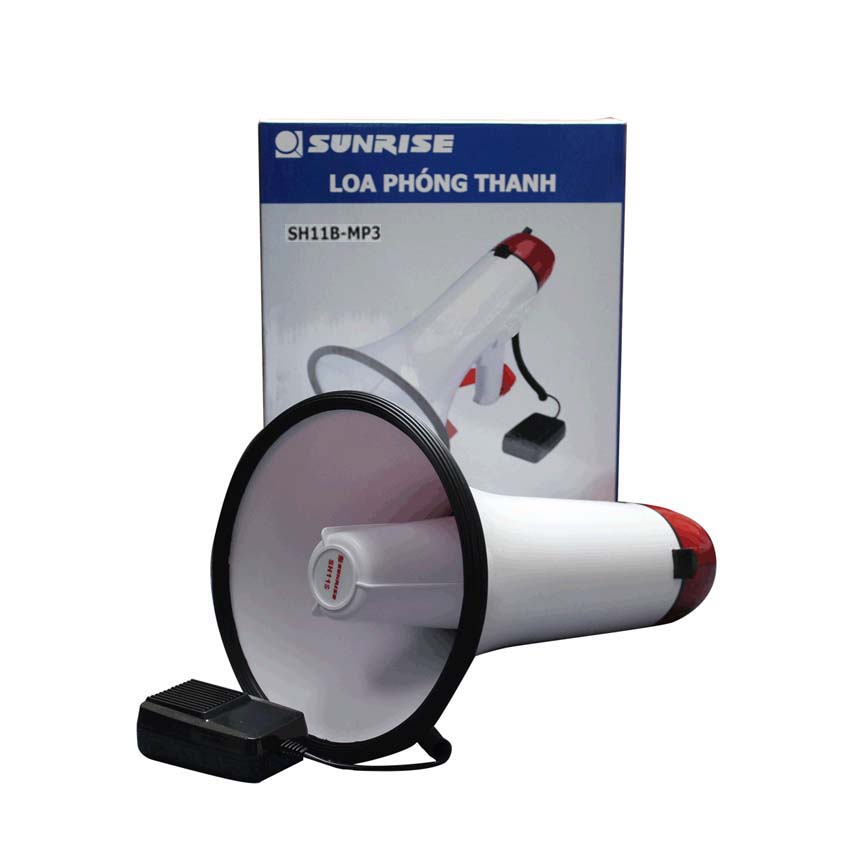 Loa phóng thanh Sunrise SH11B MP3 ,có pin sạc.thu phát tiếng