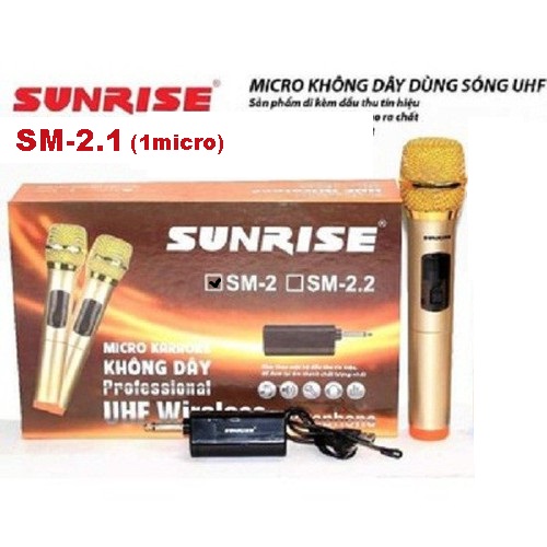 Micro không dây sunrise SM-2.1 (loại 1 mic)