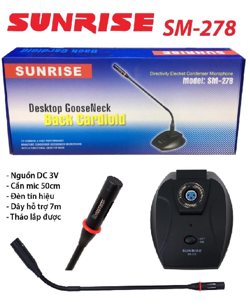 Micro hội nghị sunrise sm-278 (Đen)