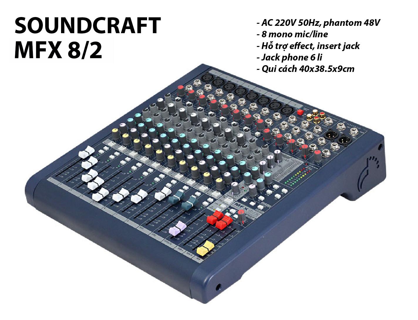 MIXER SOUNDCRAFT MFX8-2