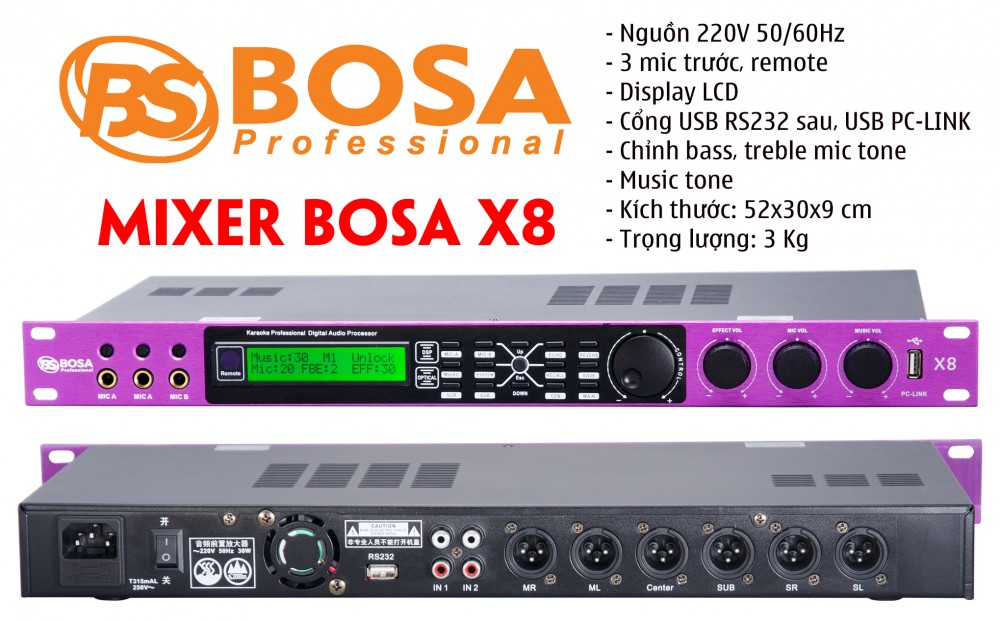 Vang số Bosa X8