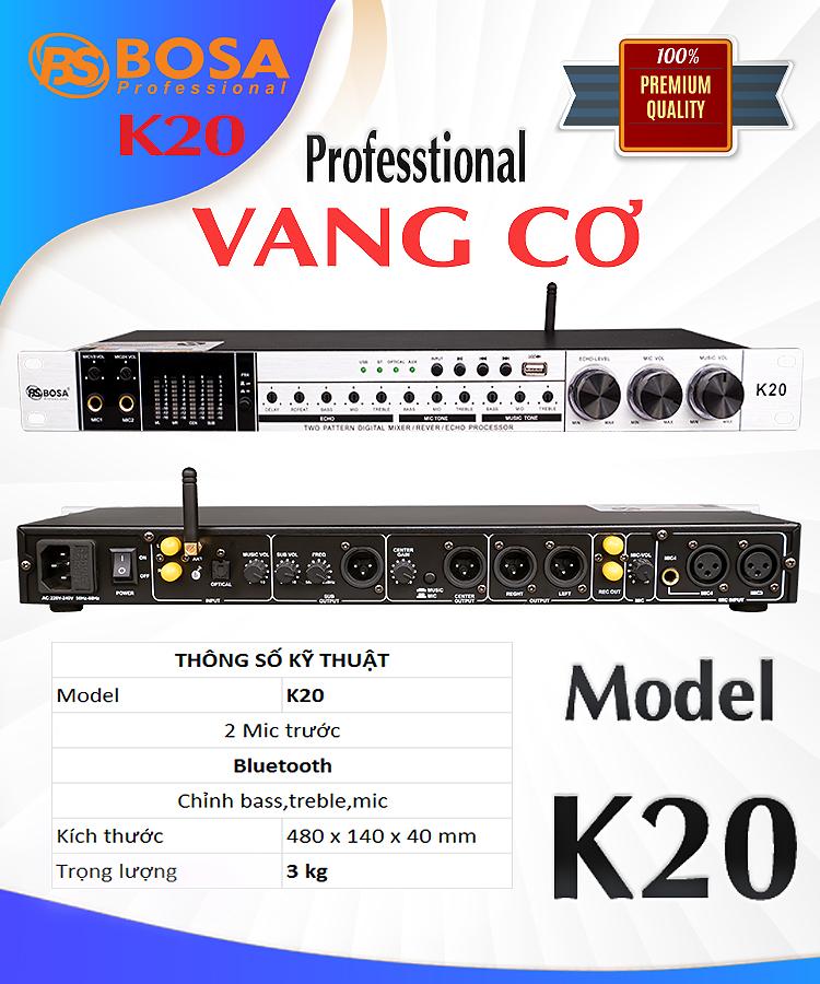 Vang cơ Bosa K20