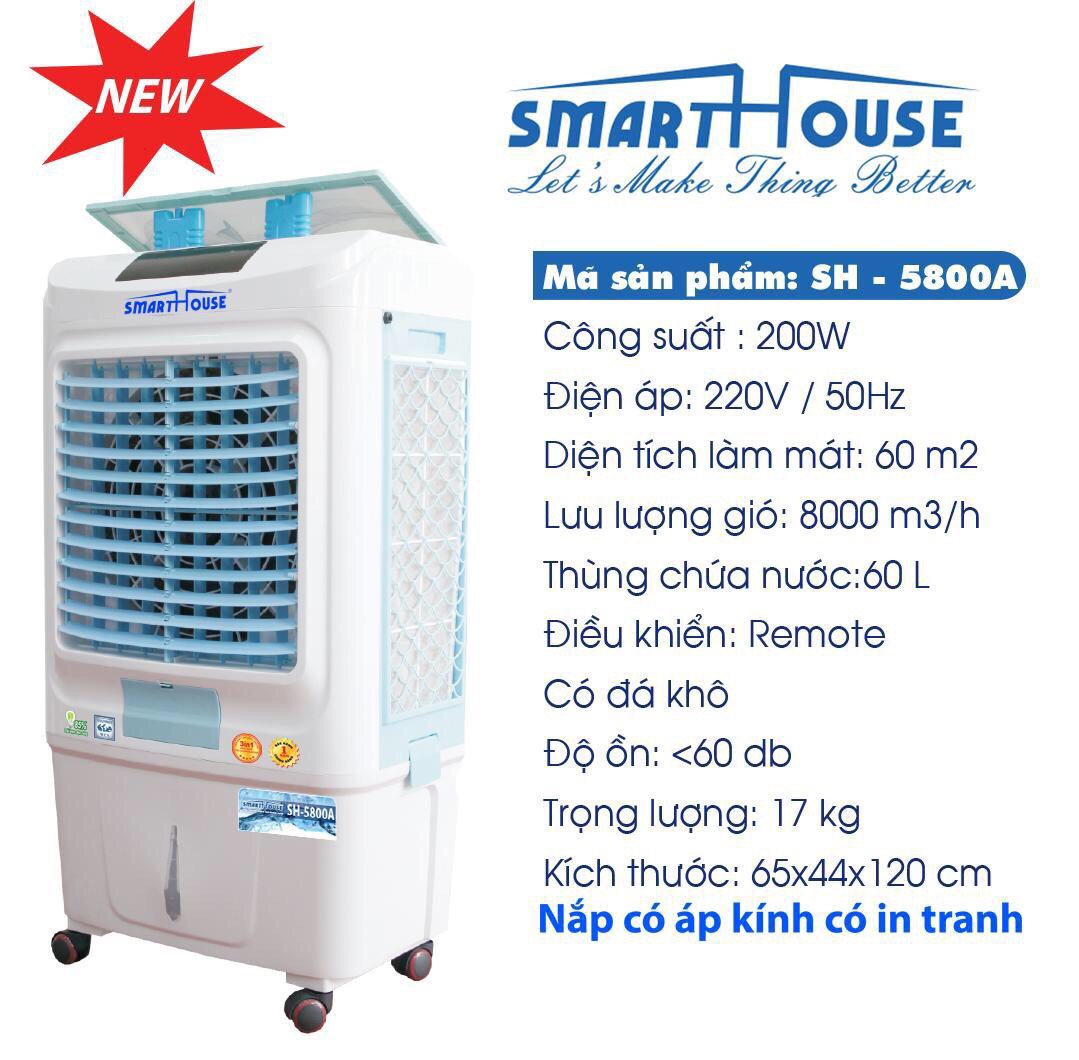 Quạt hơi nước SMART HOUSE SH-5800A