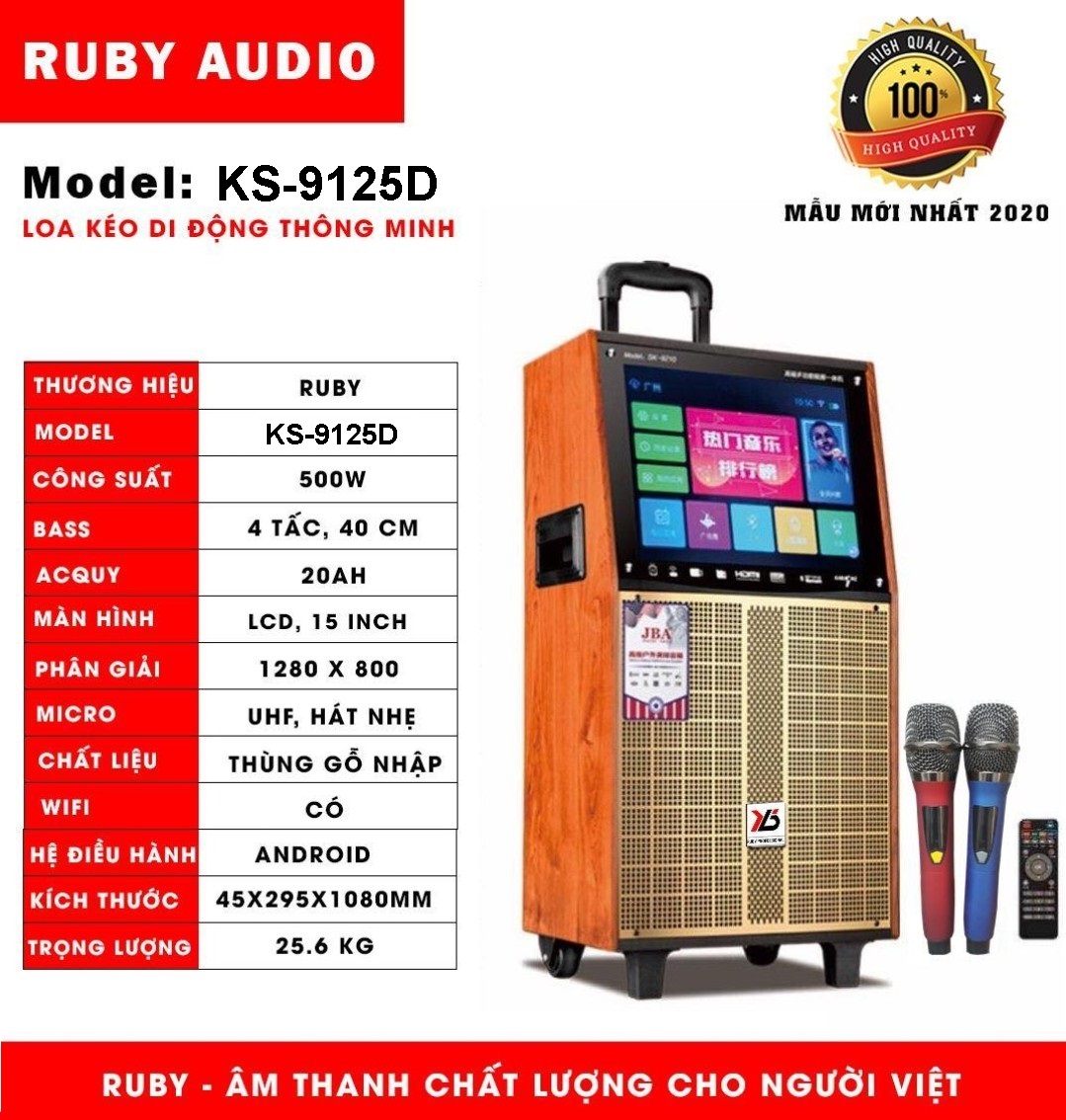 Loa kéo di động Ruby SK-9215