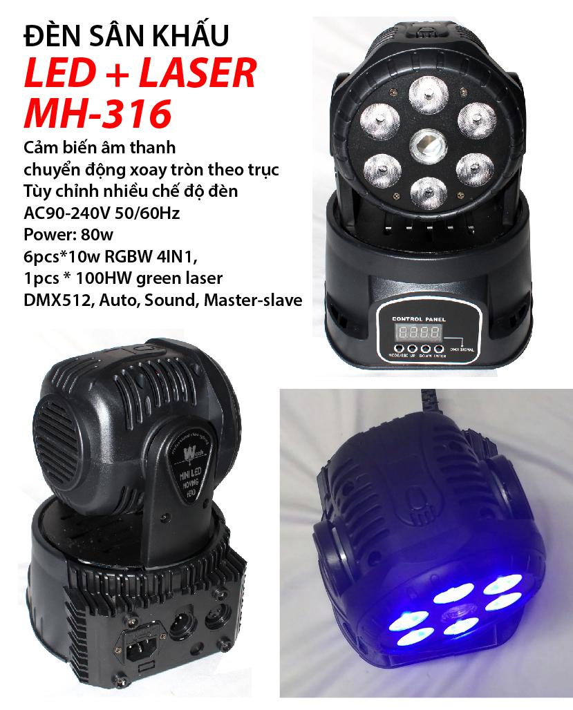 Đèn sân khấu Led + Laser MH-316