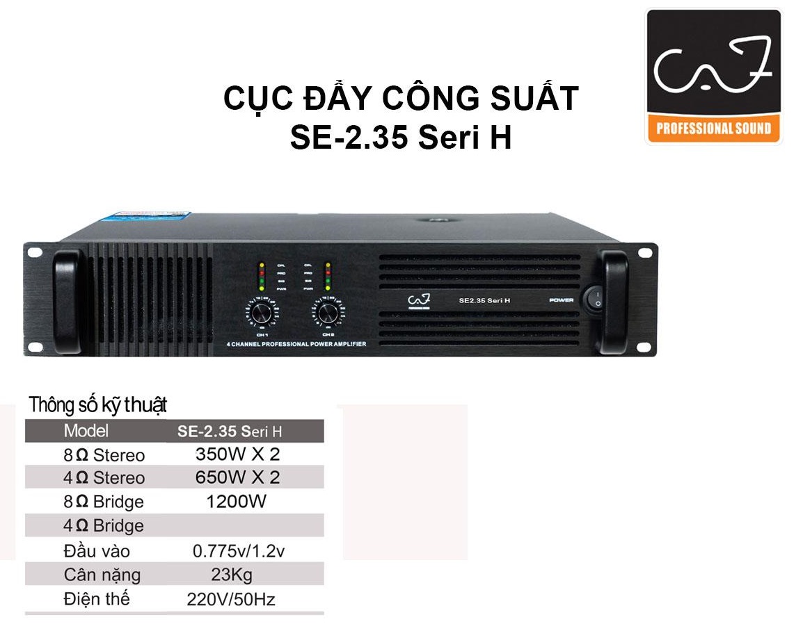 CỤC ĐẨY CÔNG SUẤT CAF SE-2.35 SERI H