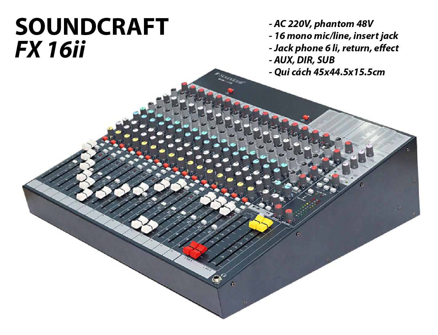 Mixer Soundcraft FX16II