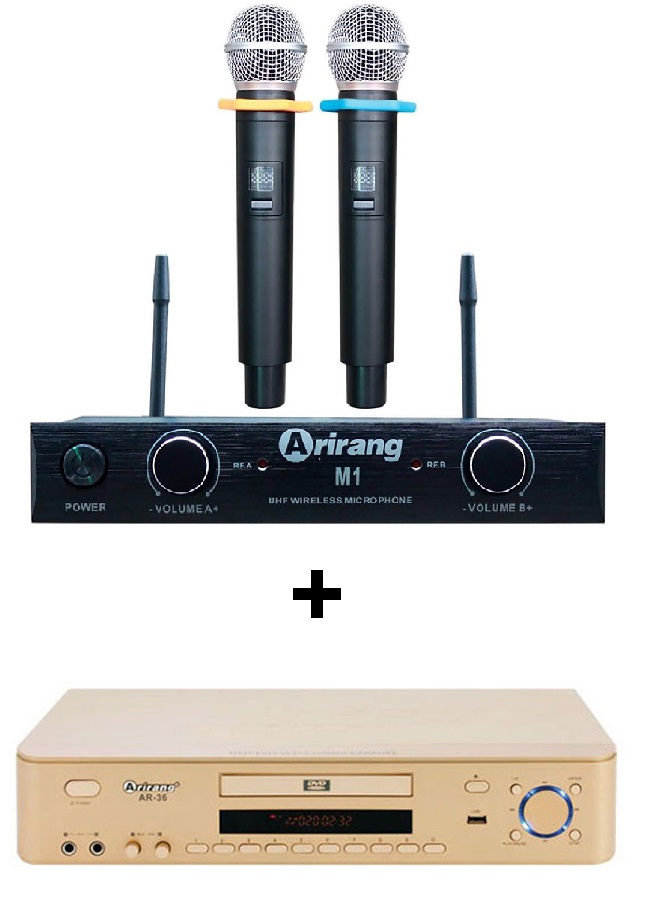 Combo Micro không dây Arirang M1 + Đầu Karaoke Arirang AR-36