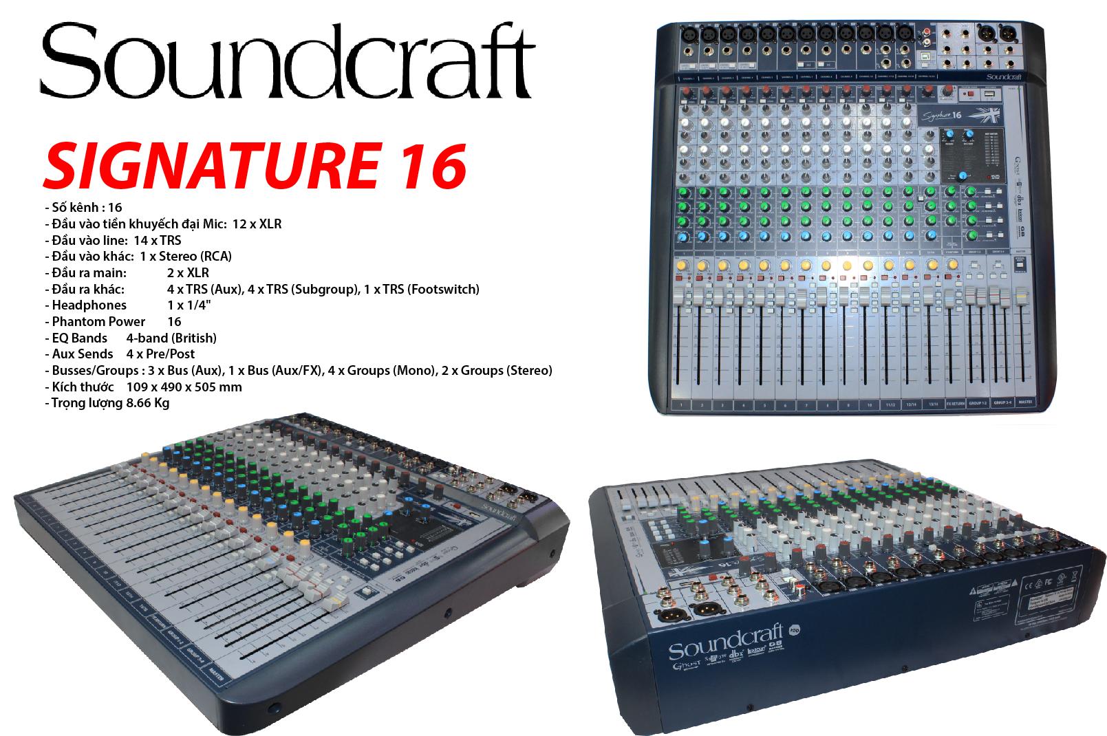 Mixer SoundCraft Signature 16