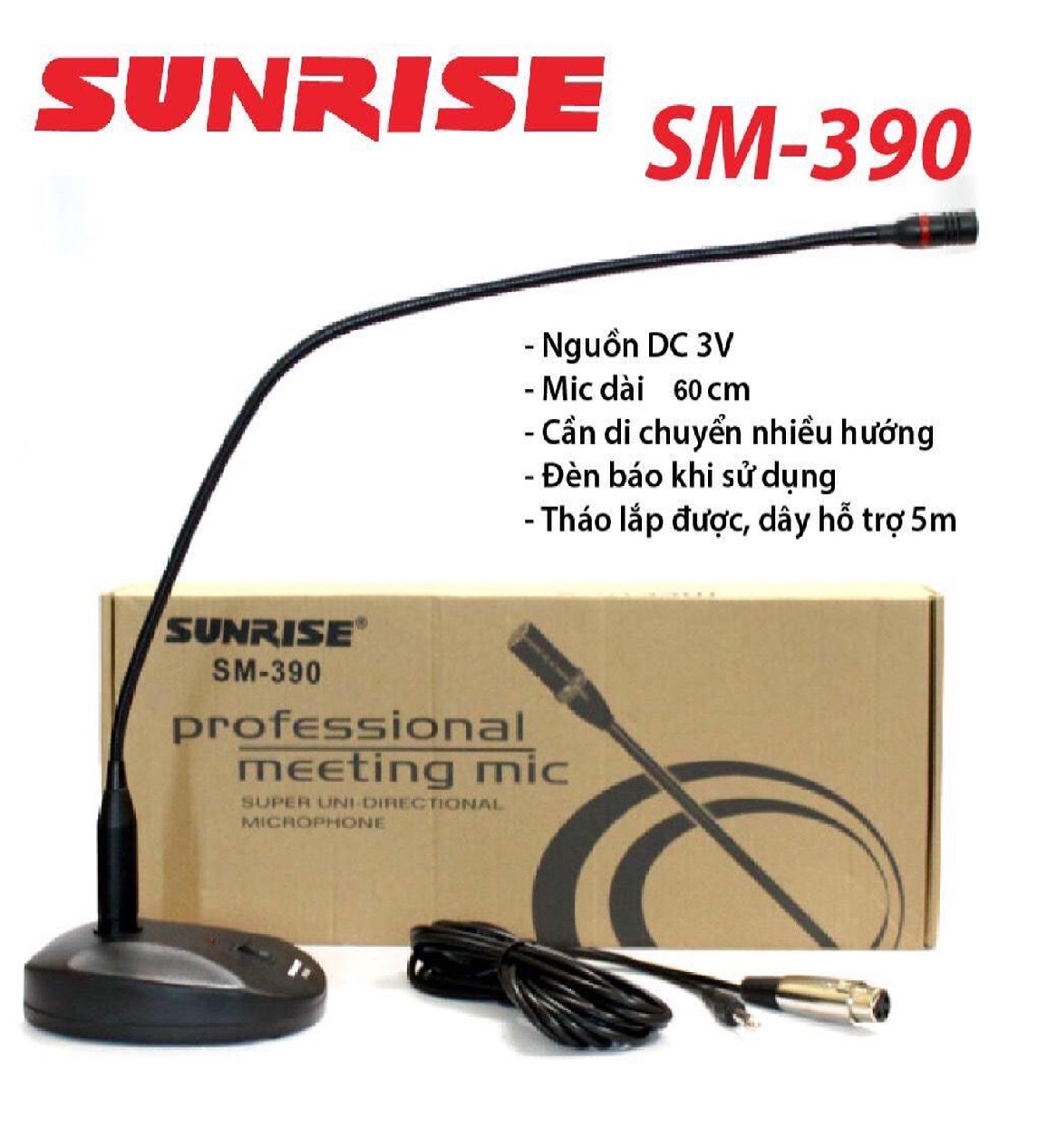 Micro hội nghị có dây Sunrise SM-390