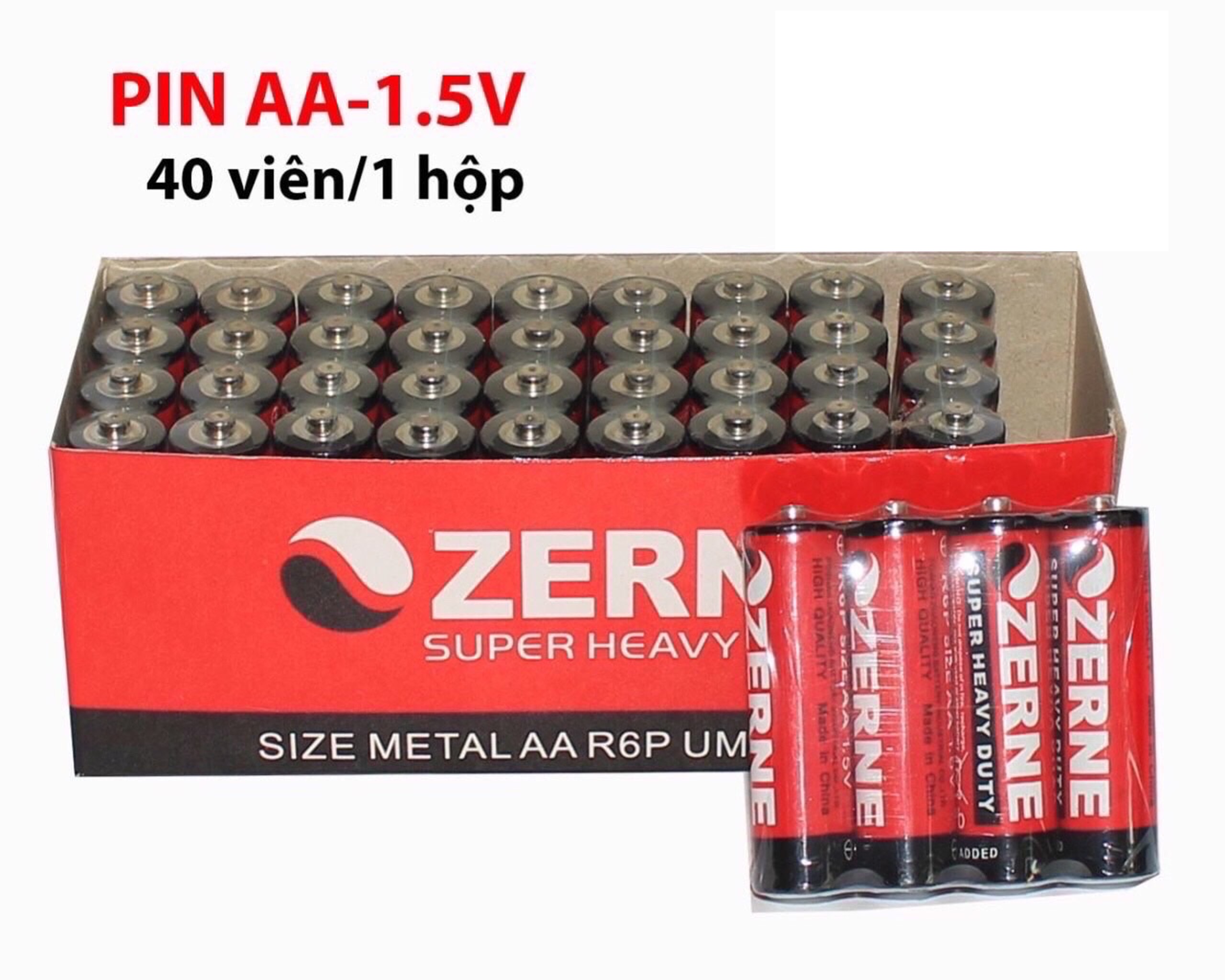 Hộp 40 pin AA Zerne - 1.5V