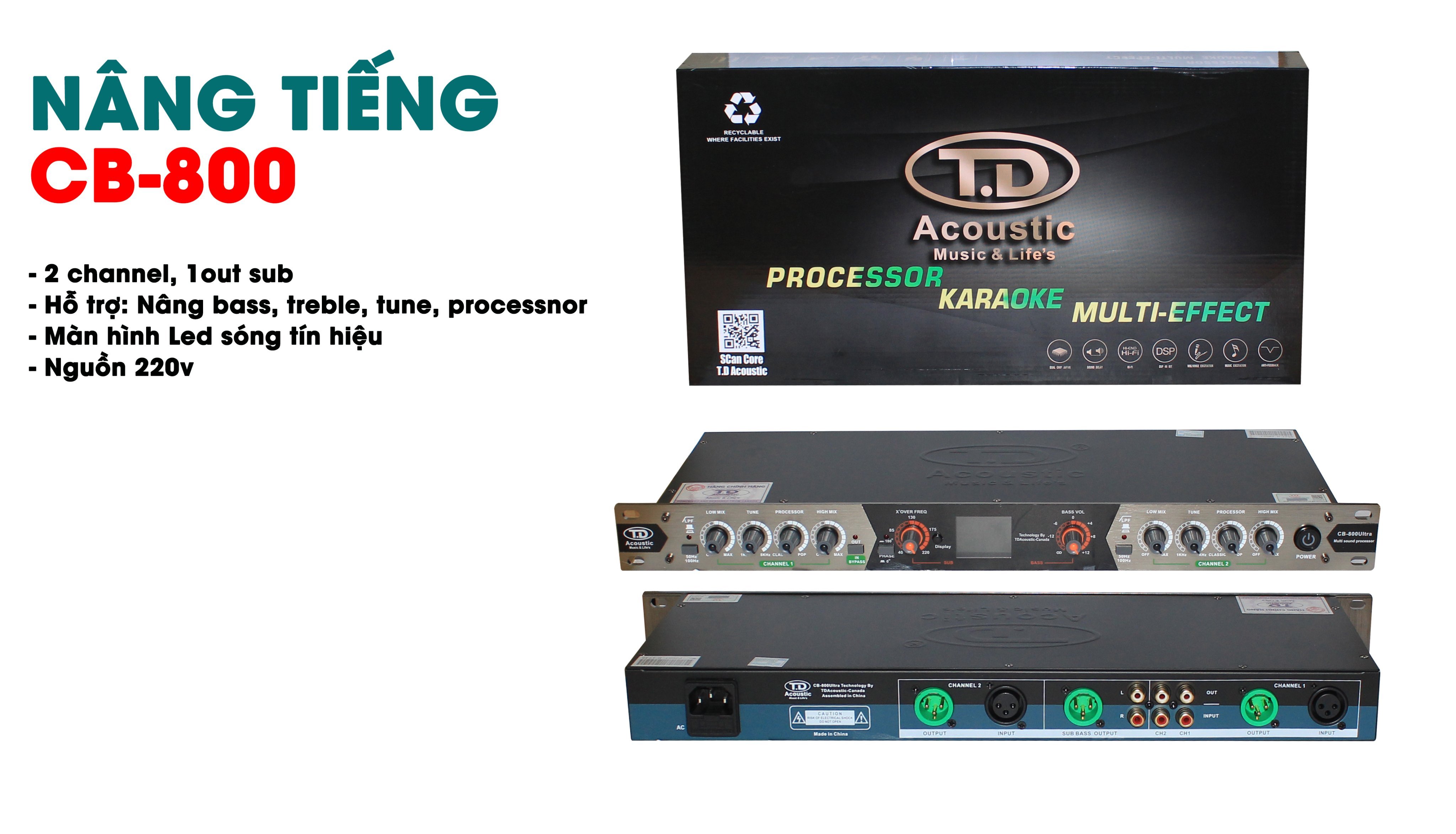 Nâng tiếng TD Acoustic CB-800 Ultra