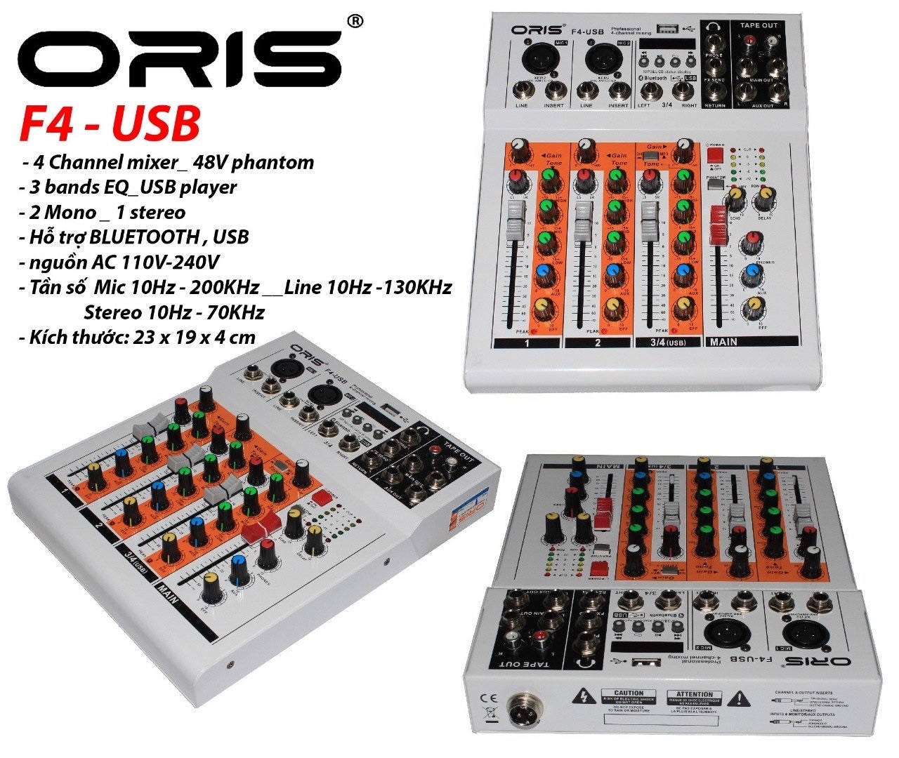 Mixer karaoke livestream Oris F4-USB