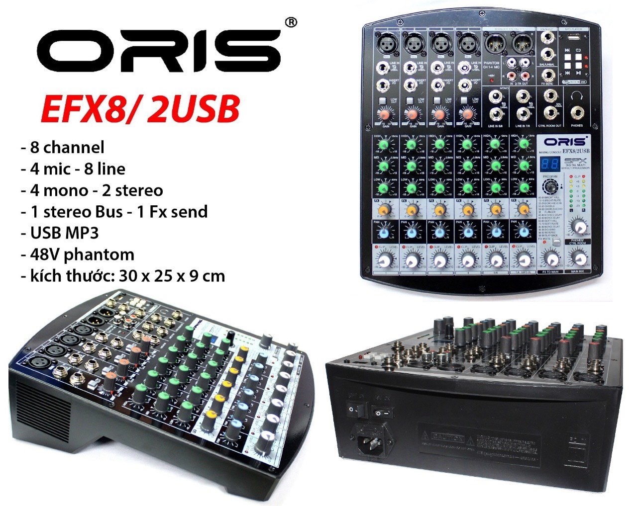 Bàn Mixer Oris EFX8-2USB