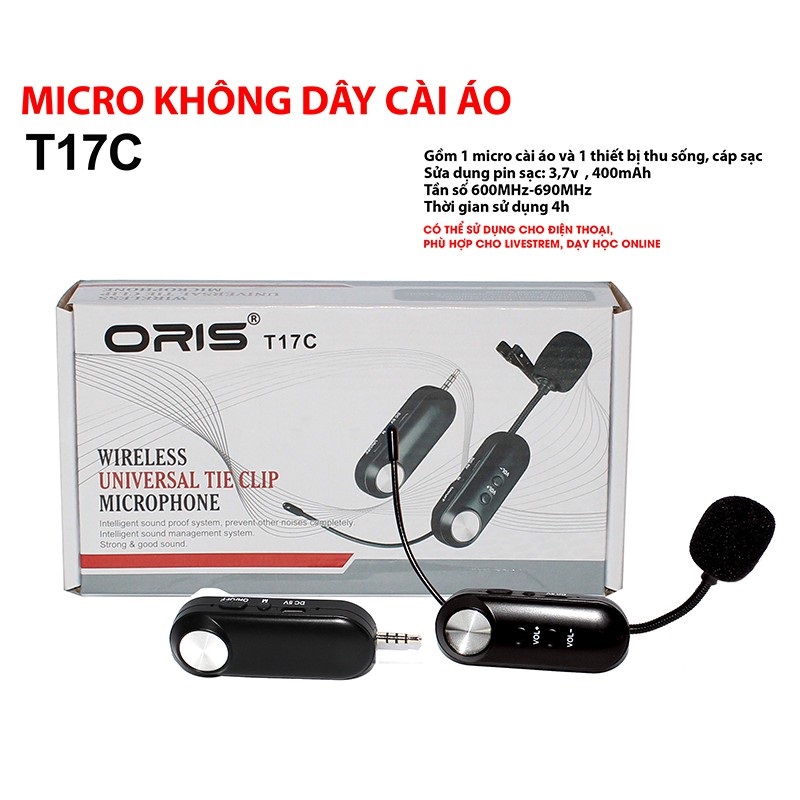 Micro không dây cài áo Oris T17C